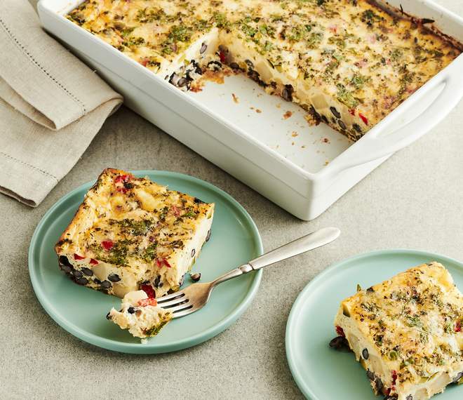 Frittata with black beans