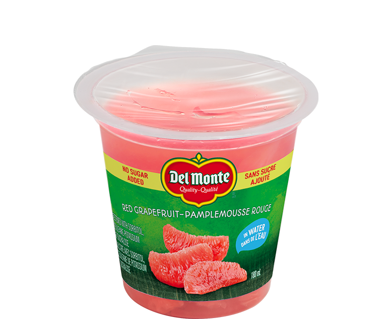 Pamplemousse rouge dans de l'eau sans sucre ajouté