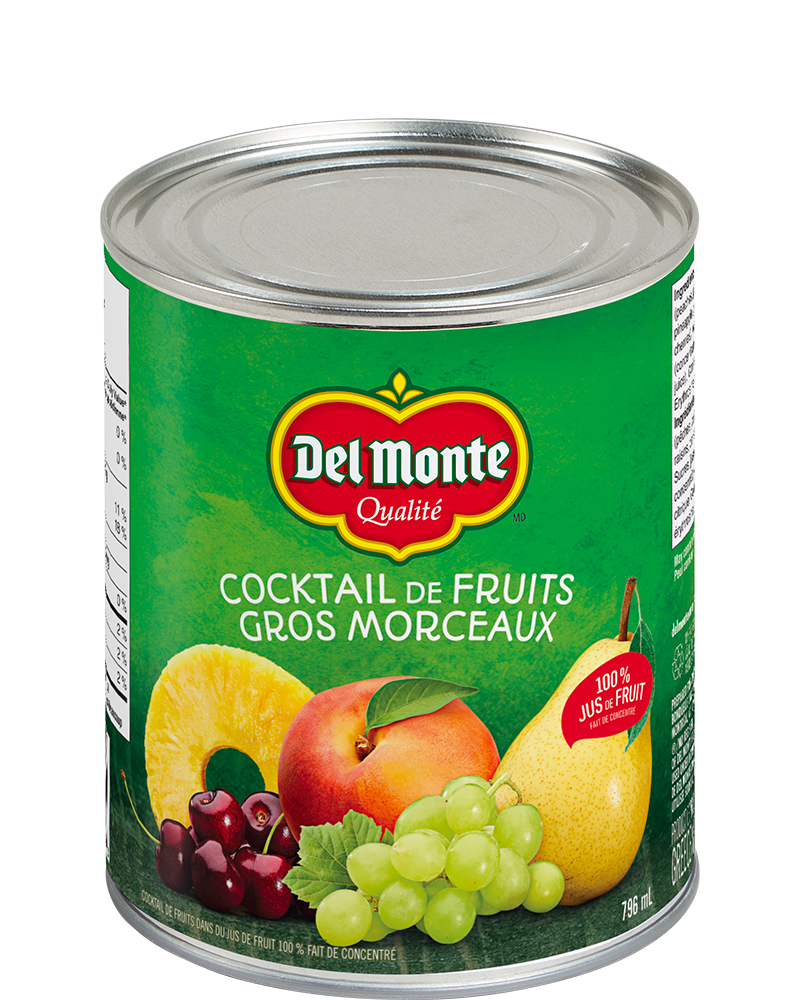 Cocktail Gros Morceaux de Fruits dans 100% jus de fruits fait de concentré  | Delmonte Canada