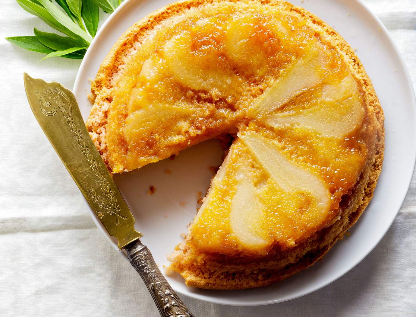 Gâteau aux épices renversés aux poires