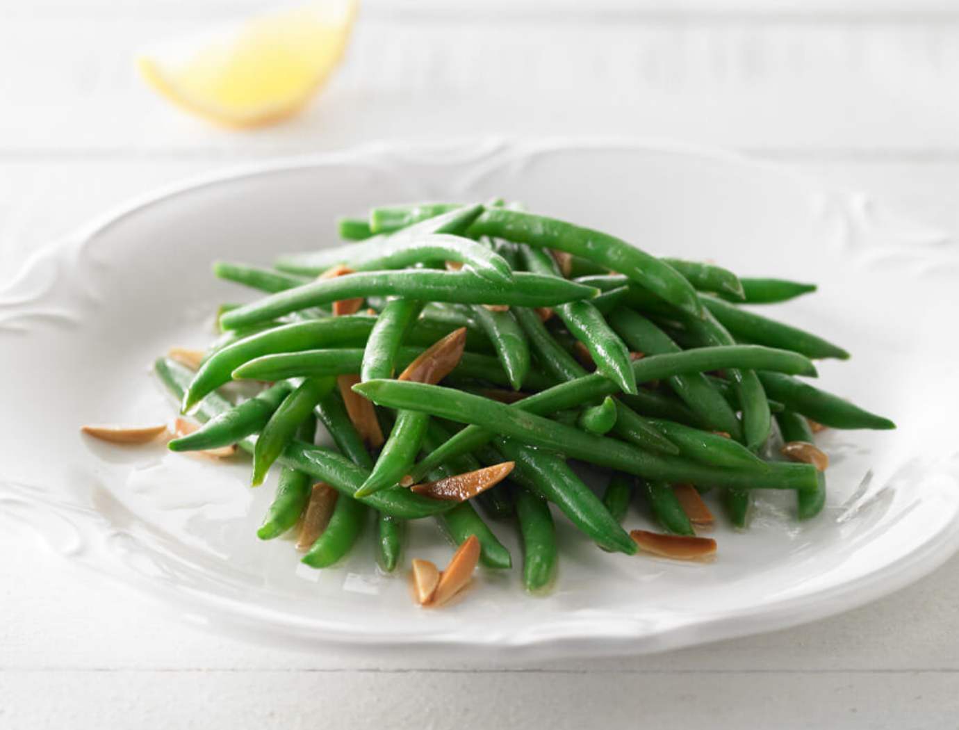 Haricots verts aux amandes grillées