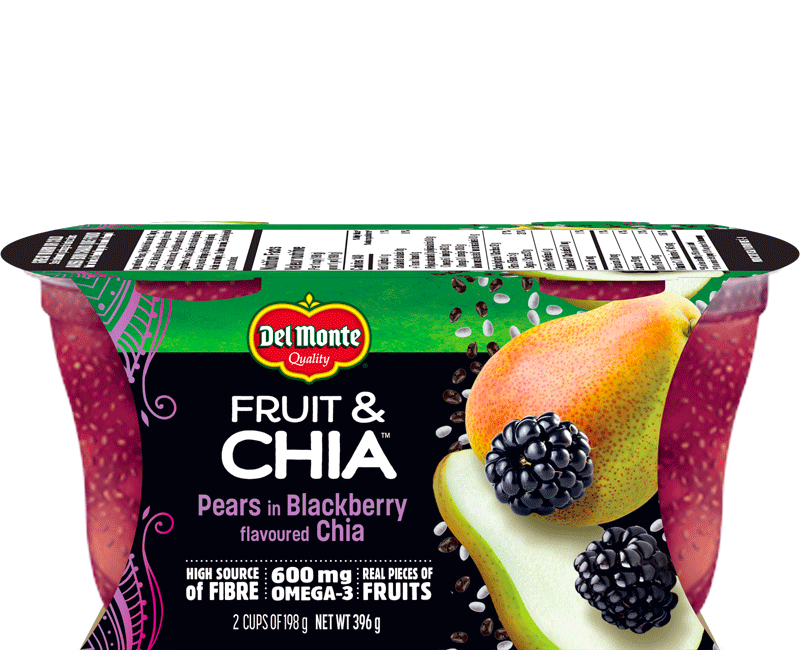 Fruit & Chia - Pears in Blackberry flavored Chia
