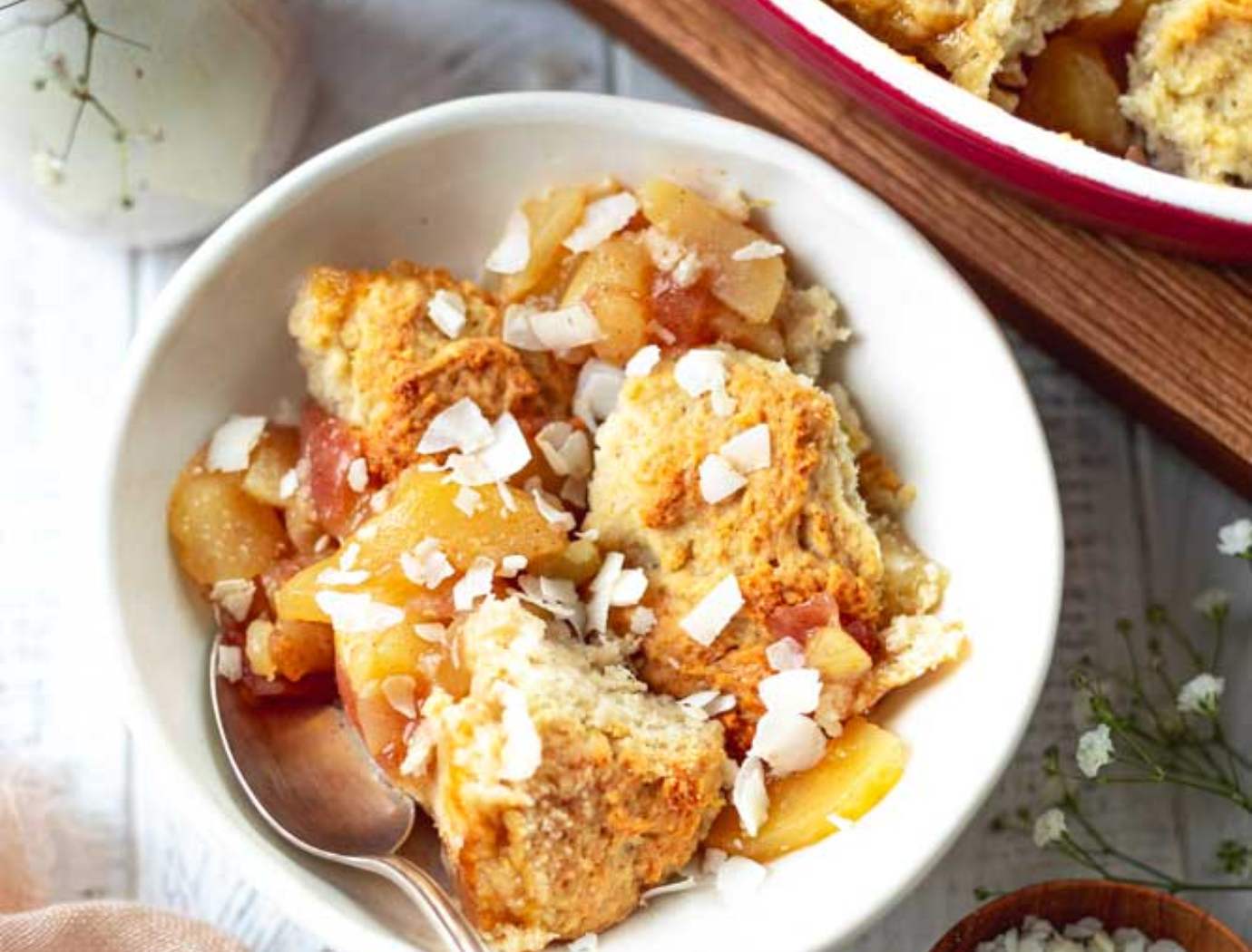 Vegan pear cobbler