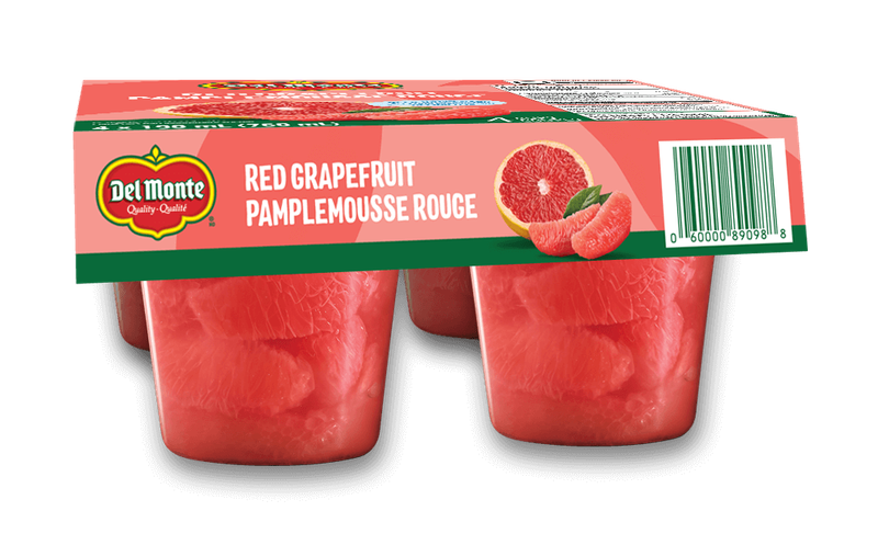 Pamplemousse rouge dans de l'eau légèrement sucrée