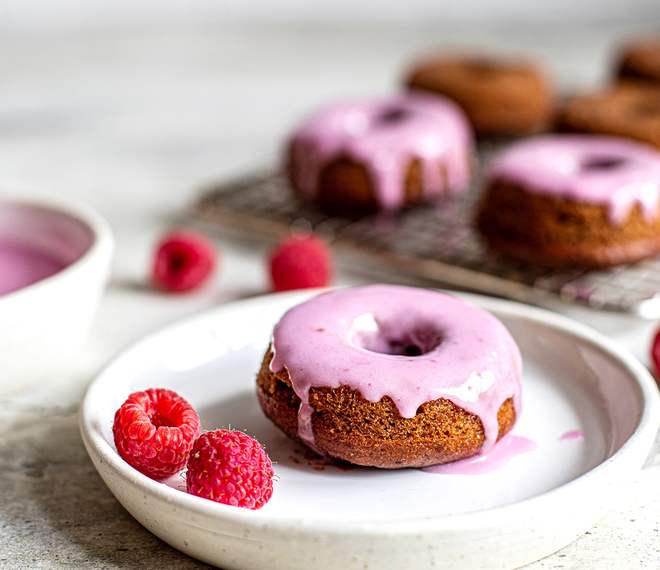 Red Velvet Raspberry and Beetroot Donut
