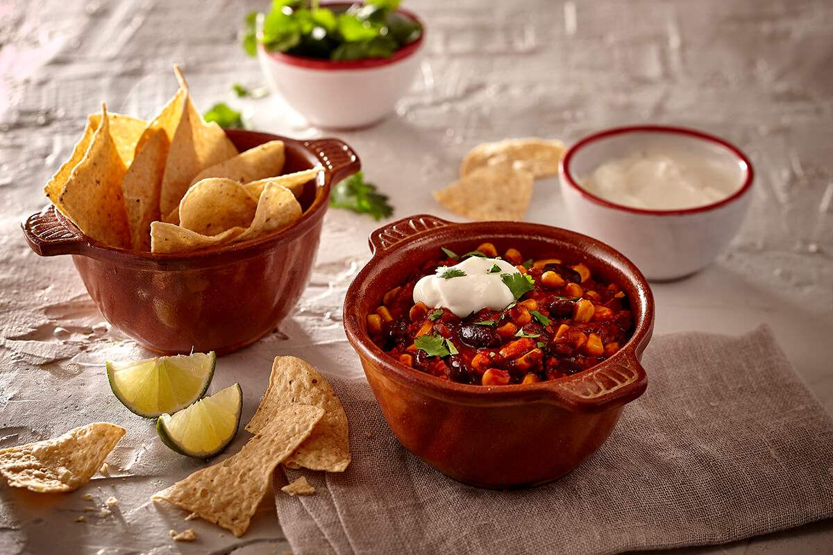 Veggie chili with corn