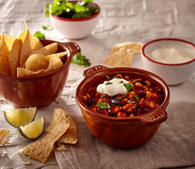 Veggie chili with corn