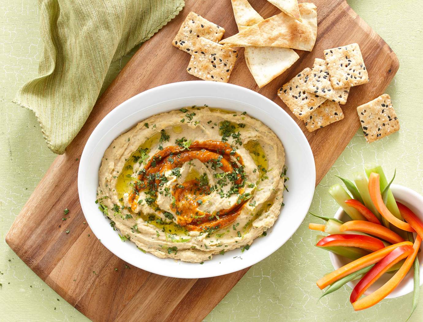 Houmous au cari thaï, lime et coriandre