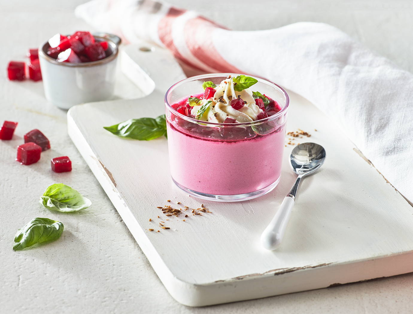 Beet and goat’s cheese panna cotta