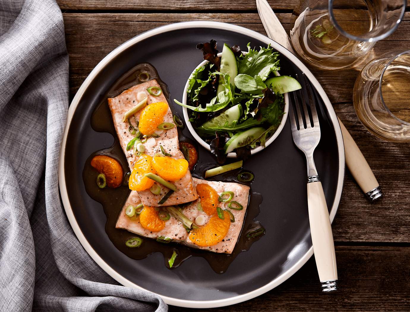 Papillote poisson aux mandarines et à la citronnelle