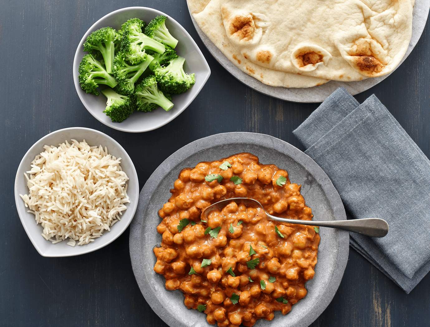 Ragoût de pois chiches à l’indienne (sauce au beurre)