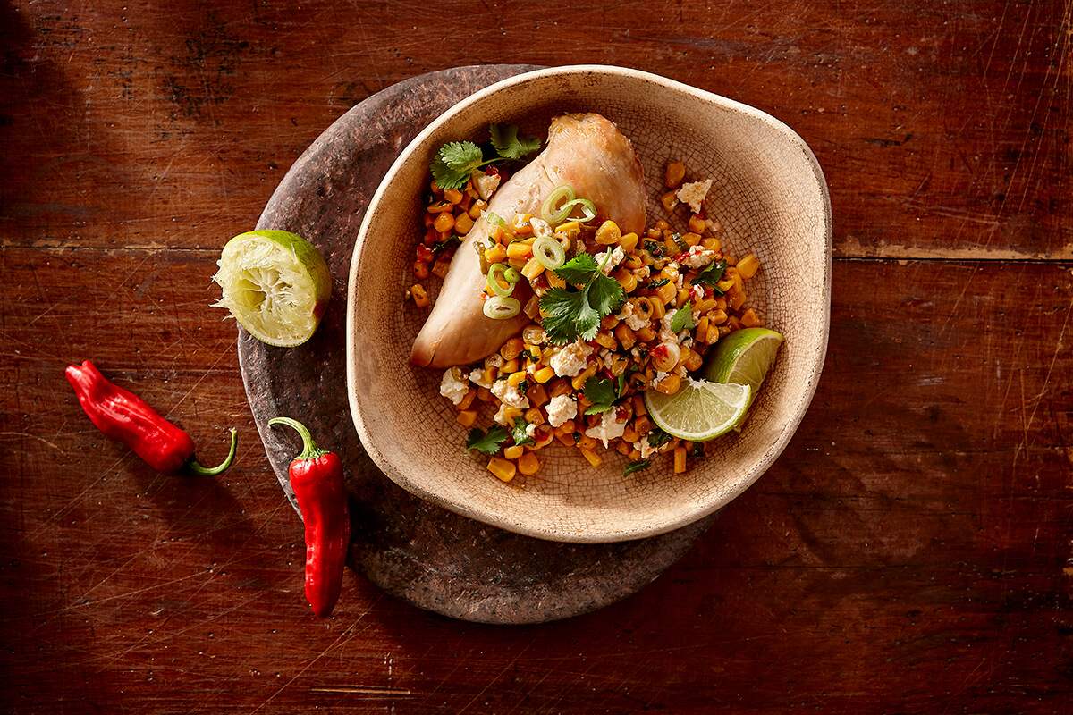 Mexican corn salad (esquites)