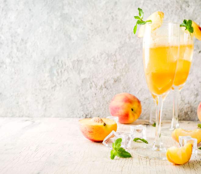 Bellini aux pêches de la Californie