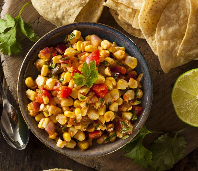 Corn and jalapeno salsa