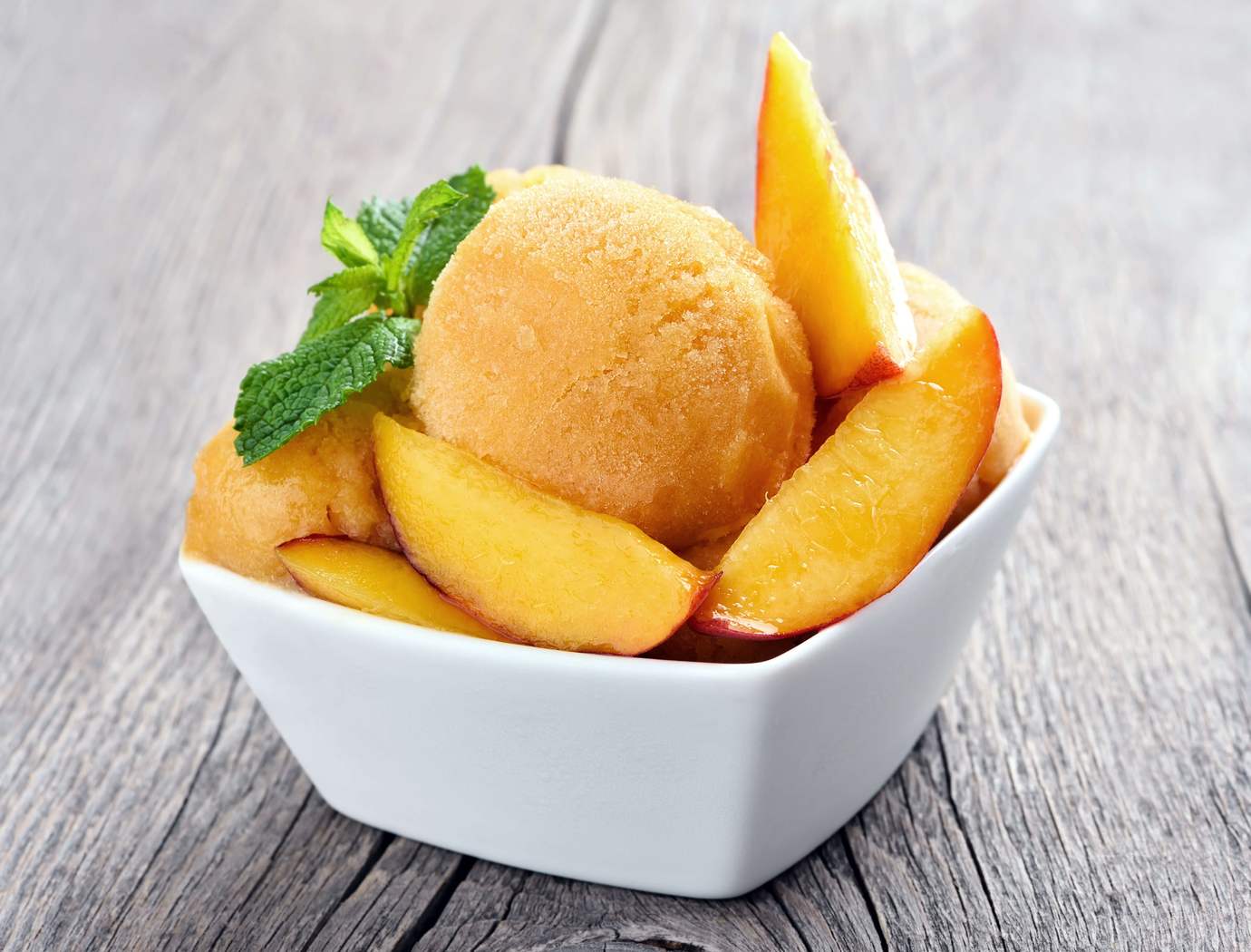 Easy Peach Sorbet