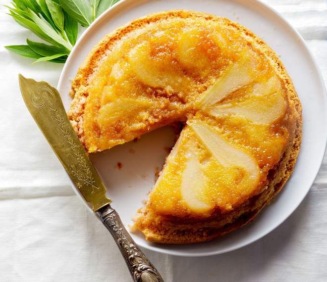 Spiced Pear Upside Down Cake