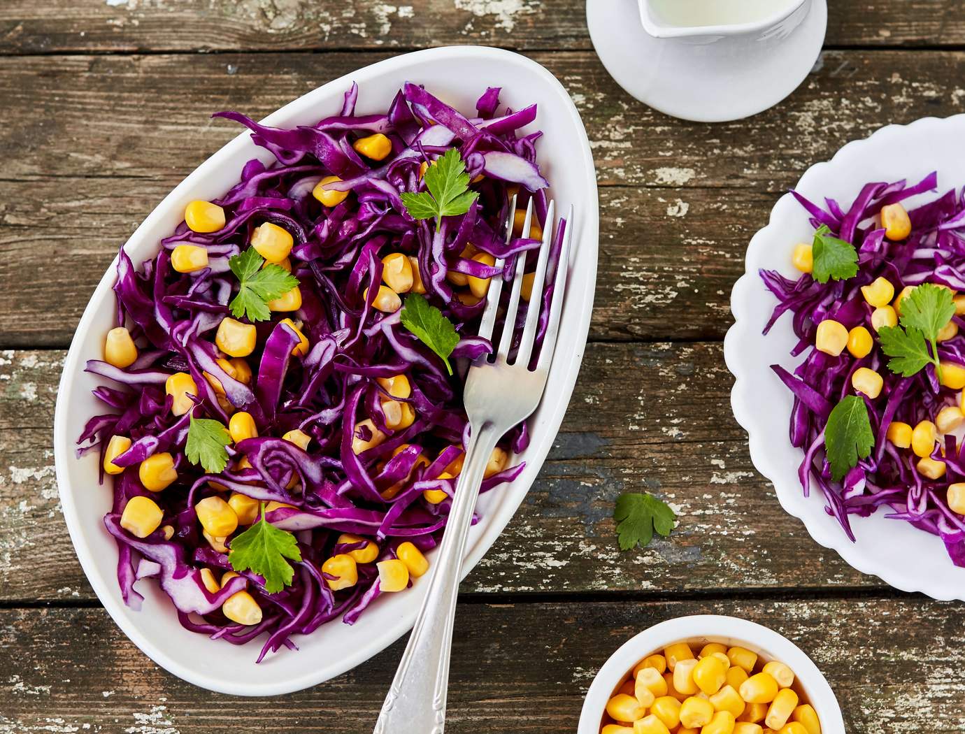 Red Cabbage and corn Salad