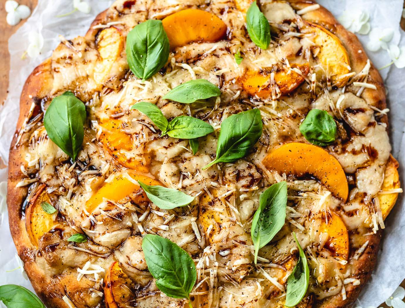 Vegan Peach Pizza