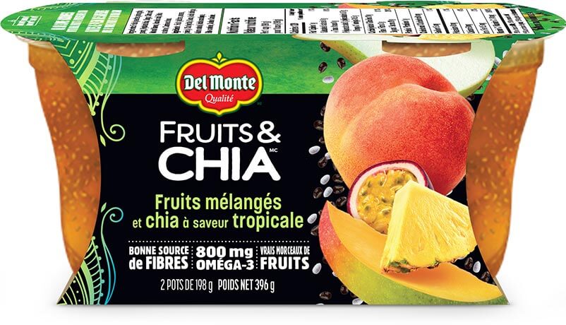 Fruits mélangés et Chia à saveur Tropicale